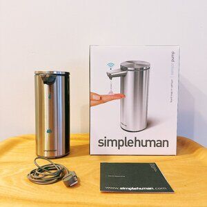 New Simplehuman Touch-Free Liquid Sensor Pump in Brushed Stainless